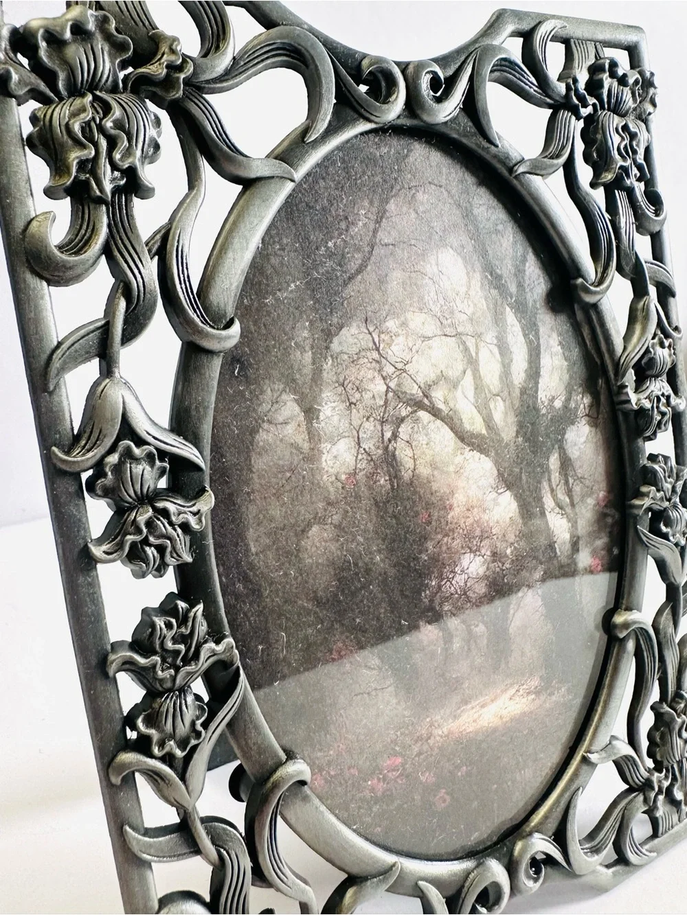 Enchanted Iris — Dark Magic Gothic Garden Metal Frame 3.5x4.5